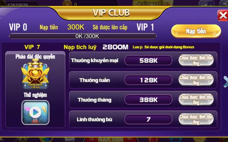 Chính sách game bài 68 vip 7